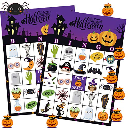 Funnlot Halloween Bingo Game for 24 Players Party Games for Kids School Classroom Family Activities Bingo Cards and Party Favors - Image 1