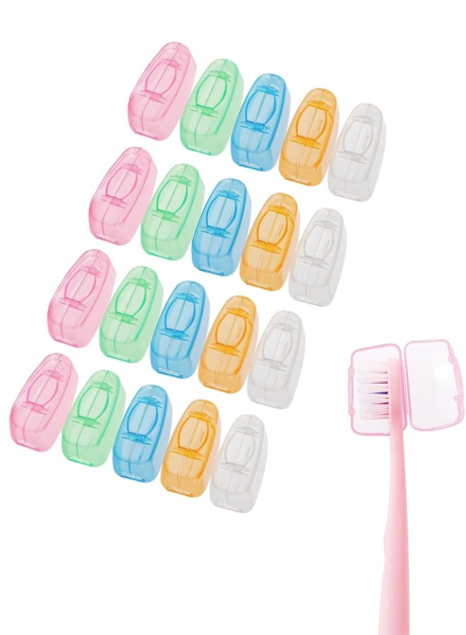 Travel Toothbrush Head Cover, 20pcs Portable Toothbrush Cover Caps Toothbrush Head Covers Tooth Brush Containers  for Travel, Home, Office and Hotel Use  - Image 1