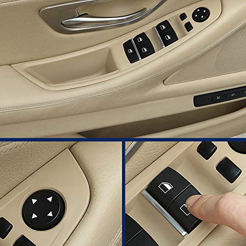 FEXON Driver Side Door Handle Replacement for BMW 5 Series, Window Switch Armrest Panel, Inner Pull Trim Panel Cover 2010-2016 Series 520 523 525 528 530 535 F10 F11 Beige - Image 5