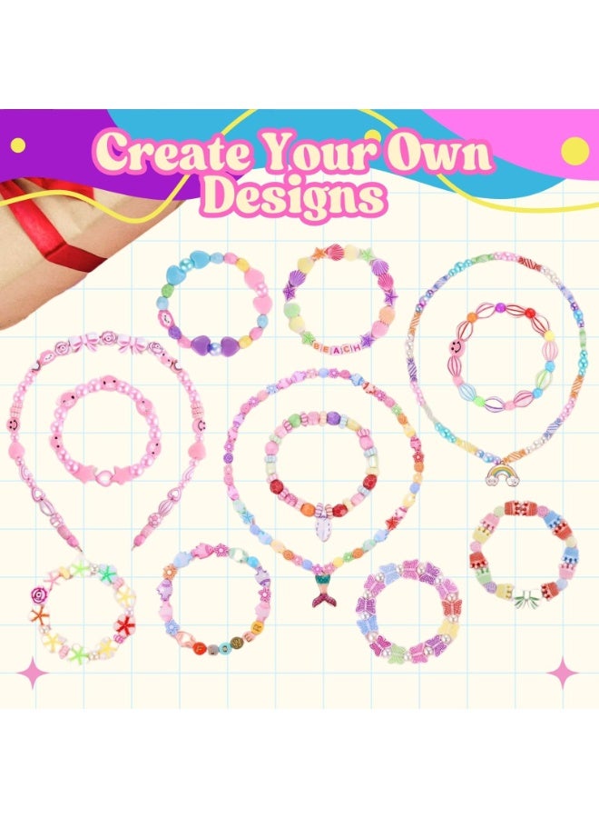Home Smart Home Smart Color Bead Play Set for Toddlers Perfect Beds set with 32 different types of beads, charms, Strings and Metal hair bands Perfect for gift.  - Image 2
