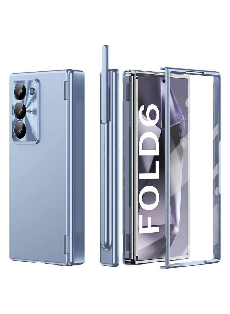 Case for Samsung Galaxy Z Fold 6, 4-in-1 Magnetic Hinge Protection Case with Lens Protection, S Pen Holder, and Screen Protector - Compatible with Samsung Galaxy Z Fold 6 5G - Image 1