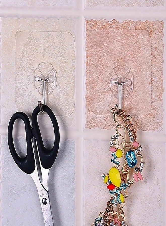 Oblivion Hooks for Hanging 6 Pcs – Transparent Self Adhesive Heavy-Duty Waterproof Wall Hooks – 180° Rotating Sticky Plastic & Stainless-Steel Hooks for Kitchen, Bathroom, Clothes, Bags & Heavy Items - Image 5