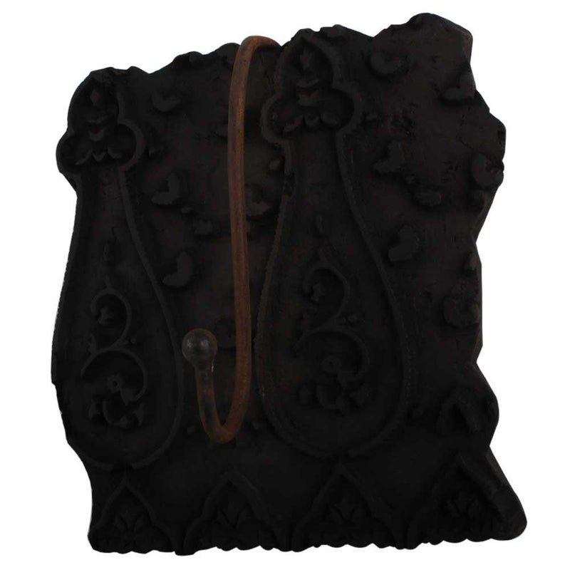 Indian-Shelf IndianShelf Handmade Wooden Block Design Wall Hooks Hangers Holders 1757 cm Brown 1 Piece 