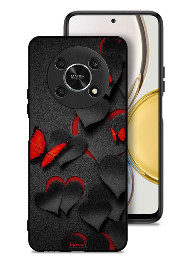 Tolwak Honor X9 5G Protective Case Cover Hearts And Butterflies Pattern - Image 1