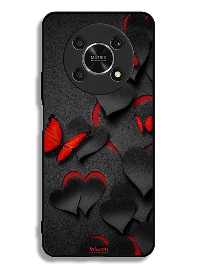 Tolwak Honor X9 5G Protective Case Cover Hearts And Butterflies Pattern - Image 2