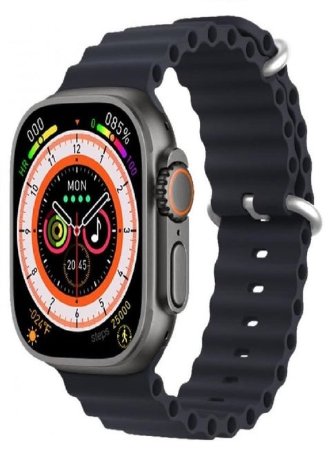 T800 Ultra Series 8 (2023) Smart Watch 1.99 Inch IPS display NFC Bluetooth V5 Call Waterproof IP67 Wireless Charger - Black