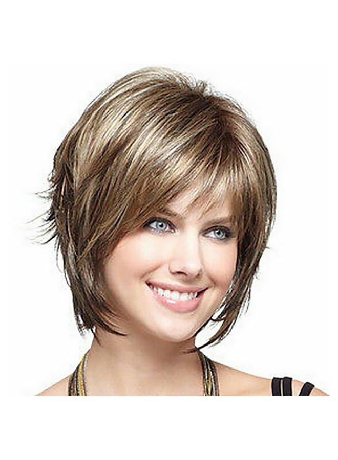 NIBEMINENT Fashion Short Straight Hair Wig 005-1 Blond Grey