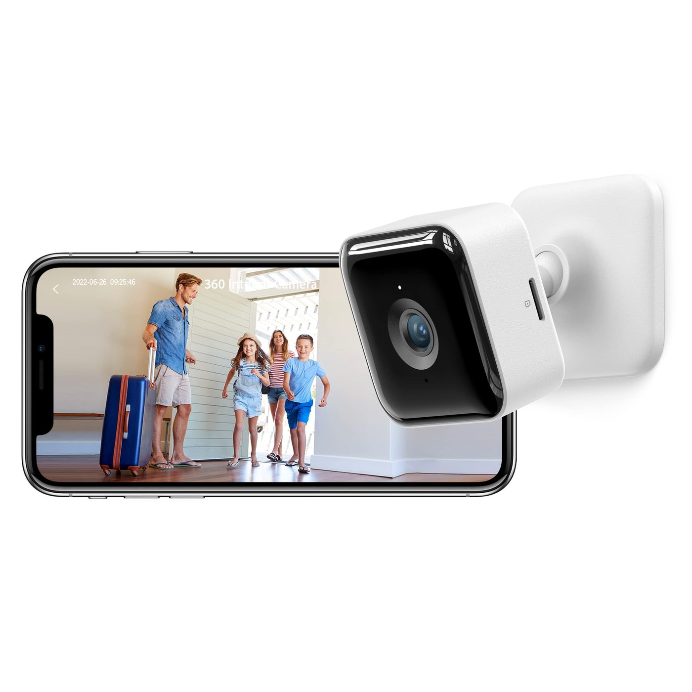 GNCC 2K Indoor Security Camera Dog Camera Motion Detection, Cameras for Home Security with 2-Way Audio Siren, Night Vision, Cloud & SD Card Storage, Works w/Alexa & Google Home, 2.4G WiFi(only), C2
