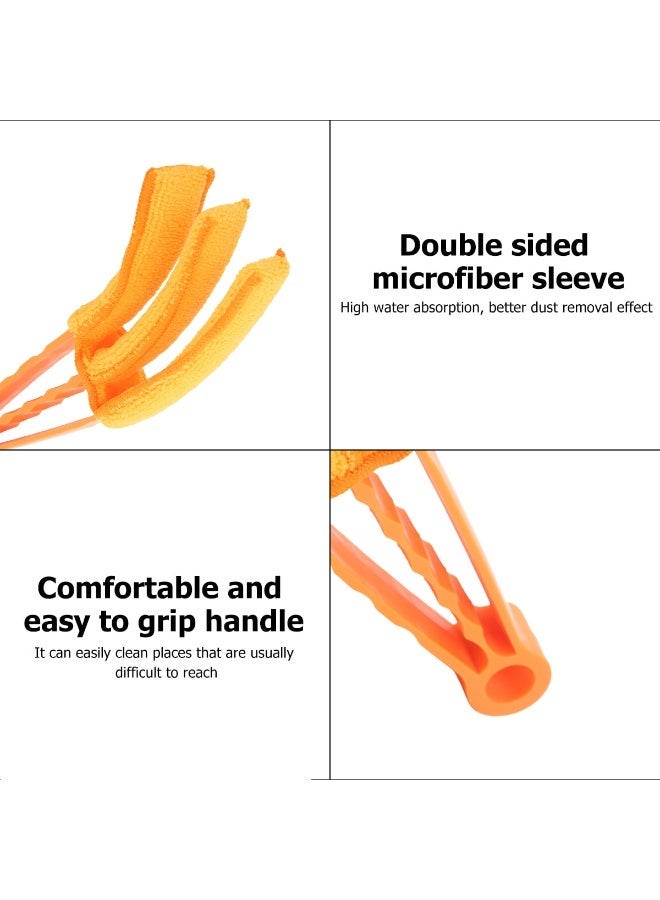3-in-1 Window Blind Cleaning Brush Microfiber Duster Tool for AC Vent, Shutter, Car Air Vent Cleaner - Image 2