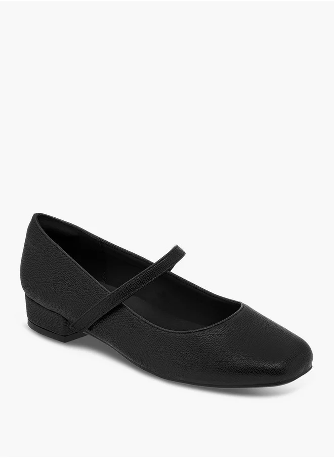 Le Confort Women's Textured Mary Jane Shoes with Hook and Loop Closure