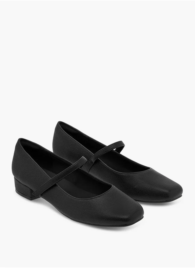 Le Confort Women's Textured Mary Jane Shoes with Hook and Loop Closure