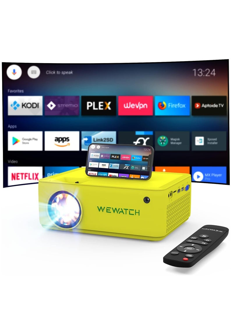 ويواتش جهاز عرض فيديو صغير V10 مزود بخاصية واي فاي، لاسلكي محمول مع بلوتوث، دقة عالية كاملة 1080 بكسل، متوافق مع HDMI وVGA وTV Stick وiPhone وAndroid  - Image 1