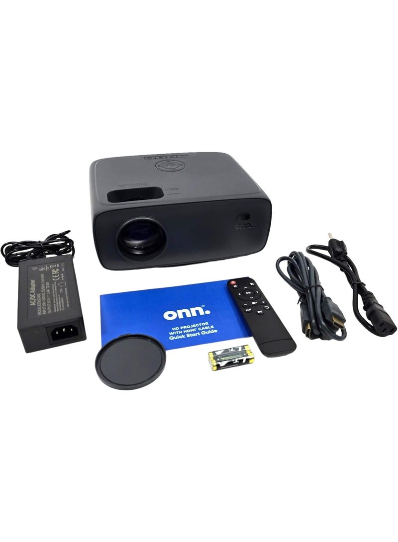 او ان ان جهاز عرض مسرح منزلي LCD عالي الدقة 1080 بكسل، جاهز للبث، كابل HDMI بطول 6 أقدام، مكبر صوت بقوة 5 وات، جهاز تحكم عن بعد، حجم الصورة من 32 بوصة إلى 210 بوصة، يدعم HDMI/USB/MicroSD/AV - Image 4