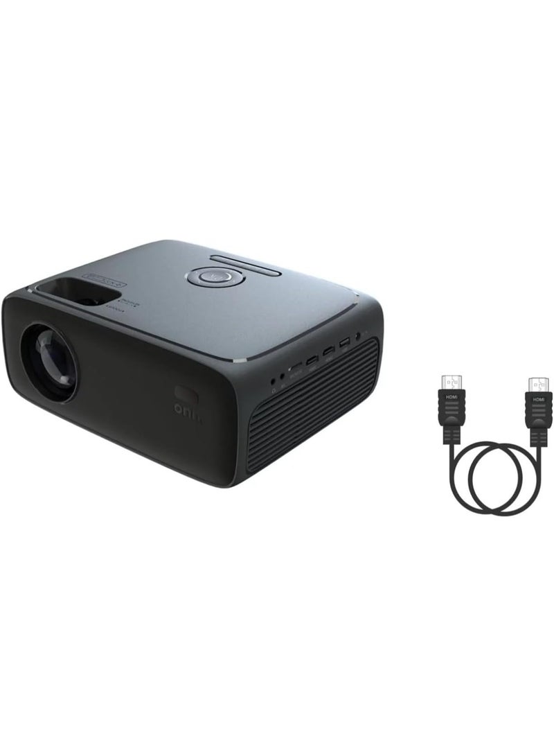 او ان ان جهاز عرض مسرح منزلي LCD عالي الدقة 1080 بكسل، جاهز للبث، كابل HDMI بطول 6 أقدام، مكبر صوت بقوة 5 وات، جهاز تحكم عن بعد، حجم الصورة من 32 بوصة إلى 210 بوصة، يدعم HDMI/USB/MicroSD/AV - Image 2