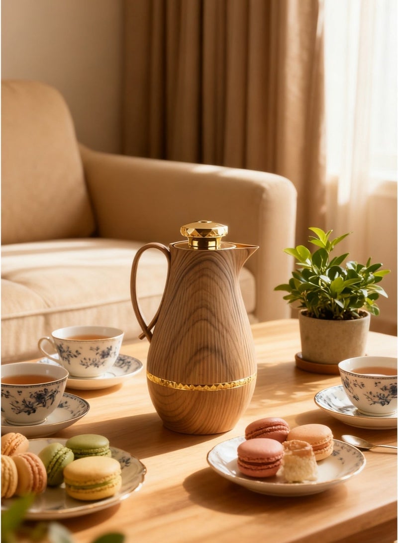 Beautiful Home Thermos, Office, Leisure Thermos, Hot Water Bottle, Thermos, Home Coffee Thermos Plastic Shell + Glass Liner 1.0L - Image 3