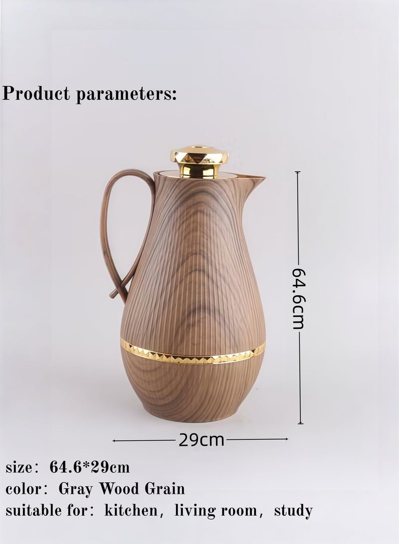 Beautiful Home Thermos, Office, Leisure Thermos, Hot Water Bottle, Thermos, Home Coffee Thermos Plastic Shell + Glass Liner 1.0L - Image 2