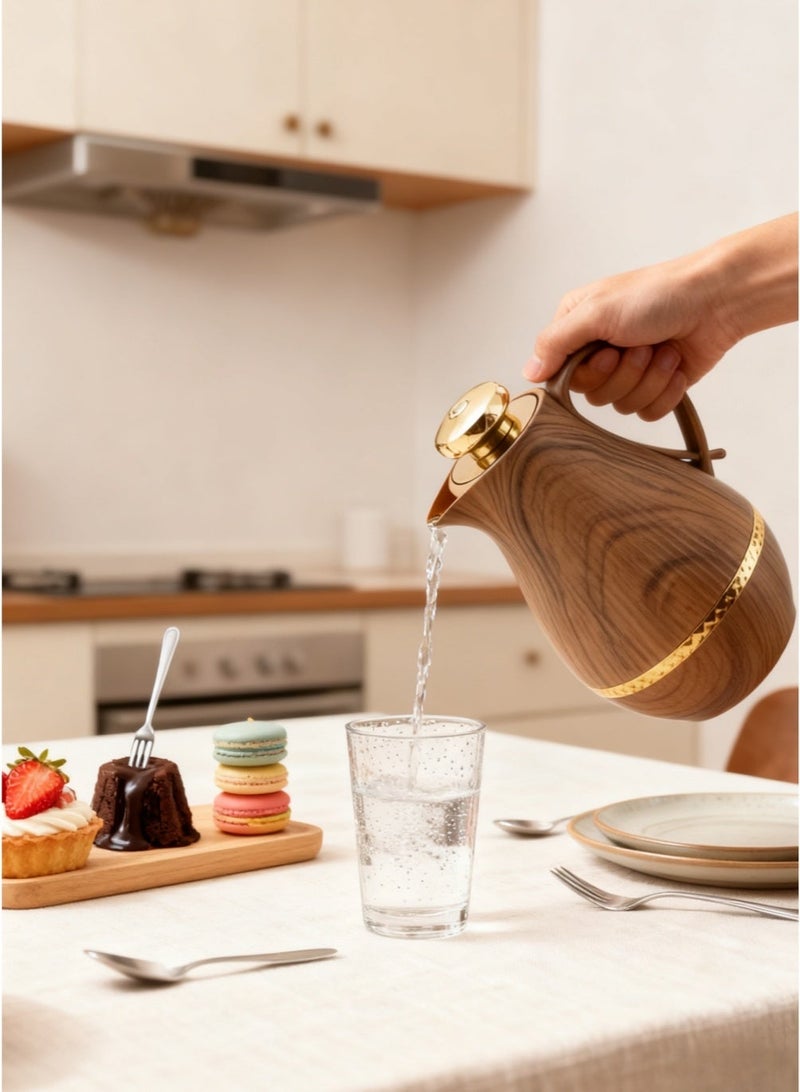 Beautiful Home Thermos, Office, Leisure Thermos, Hot Water Bottle, Thermos, Home Coffee Thermos Plastic Shell + Glass Liner 1.0L - Image 5