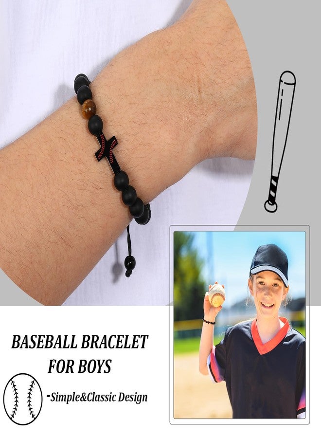VULETO Baseball Easter Basket Stuffers for Teen Boys Kids, Cross Bracelet Christian Religious Christmas Valentines Jewelry Gifts for Tween Teenage Ages 8-12 Son Grandson Accessories Stuff Lovers Team - Image 4