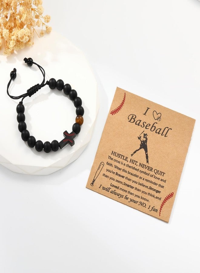 VULETO Baseball Easter Basket Stuffers for Teen Boys Kids, Cross Bracelet Christian Religious Christmas Valentines Jewelry Gifts for Tween Teenage Ages 8-12 Son Grandson Accessories Stuff Lovers Team - Image 3