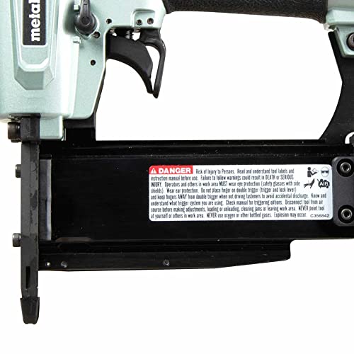 Metabo HPT Pro Pin Nailer Kit, Pro-Preferred Pneumatic Power Nailers, Carpentry Tool for Fine Trim, Molding, and Paneling, Built-In Silencer, Aluminium Magazine, 23 Gauge, 1/2″ to 2″ Pin Nails, NP50A - Image 5