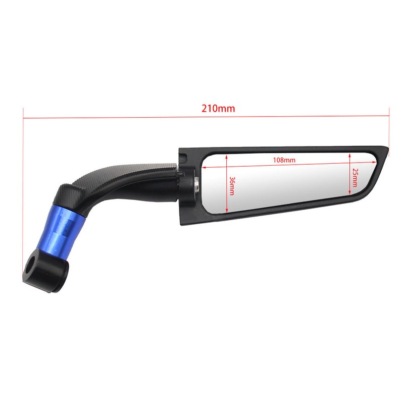 2pcs Motorcycle Modified Wind Swivel Wing Universal Rearview Mirror Spoiler 90° Rotating Adjustable Side Mirrors - Image 5