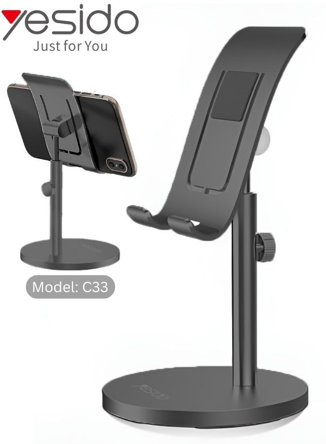 Yesido Adjustable Desktop Mobile and Tablet Holder Aluminum Alloy Phone Holder Model C70 - Image 1