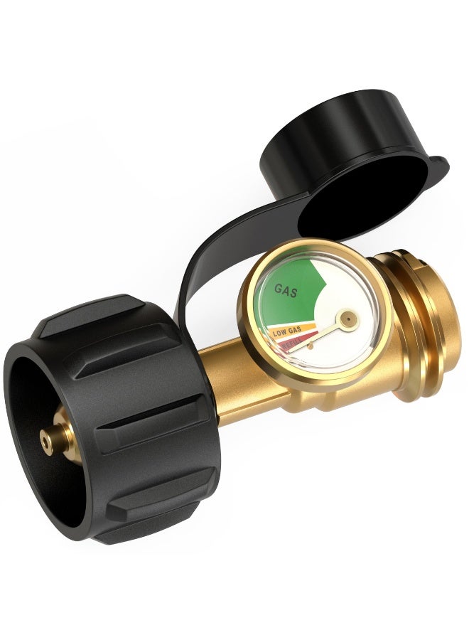 أوشيما مؤشر مستوى مقياس خزان البروبان، مقياس خزان البروبان العالمي، مقاييس مشواة الغاز، خزانات البروبان لمخيمات العربات المقطورة، اسطوانة، شواية غاز BBQ، مدفأة، خزانات من 5 إلى 40 رطل Lp، مع وصلة من النوع 1. - Image 1