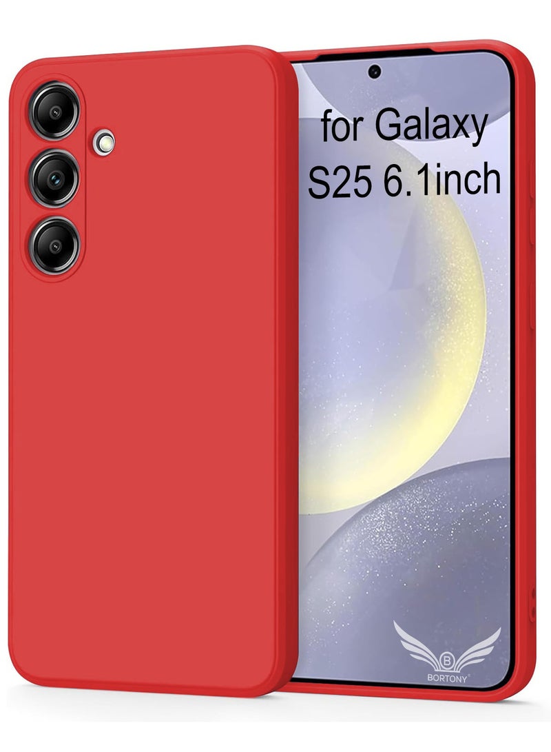 BORTONY Samsung Galaxy S25 Case Liquid Silicone Gel Rubber Anti Scratch Galaxy S25 Cover Military-Grade Shockproof Protective Case for Samsung Galaxy S25 6.1 Inch - Image 1