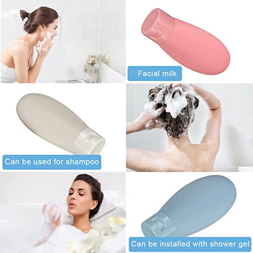 MAYCREATE® 3pcs Travel Bottles for Toiletries, 60ML Refillable Plastic Containers with Lid Small Leak Proof Empty Squeeze Bottles Kit for Toiletries, Cream, Gel, Shampoo, Lotion Dispenser - Image 4