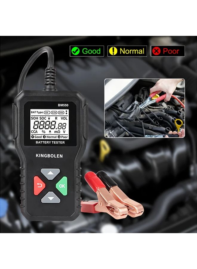 BM550 اختبار بطارية السيارة 100-2000 CCA محلل متعدد الفولتية بشاشة LED عرض - Image 4