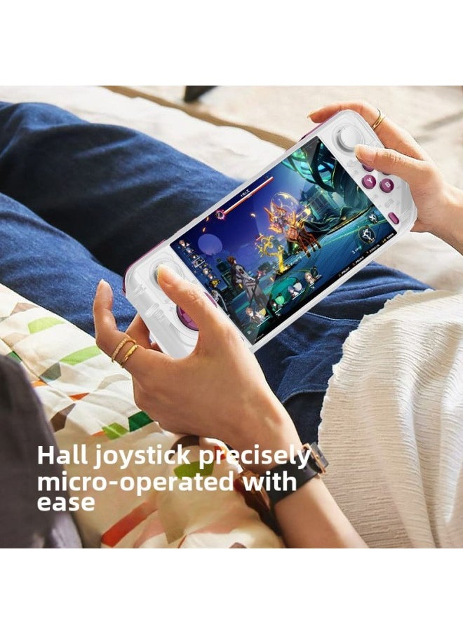Generic - E6MAX Android Gaming Handheld A527 Performance Chip Eight-core 64-bit Touch Screen 4 32 Game Console-Model:Transparent White Body Memory 4+32 (without Card Or Game) - Image 1