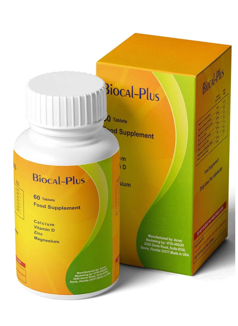 Vita-Vigor Vita Vigor Biocal Plus Multiminerals and Vitamin D 60 Tablets  - Image 1