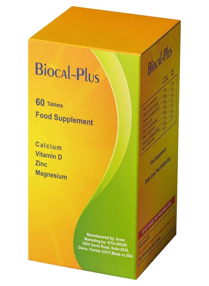 Vita-Vigor Vita Vigor Biocal Plus Multiminerals and Vitamin D 60 Tablets  - Image 3