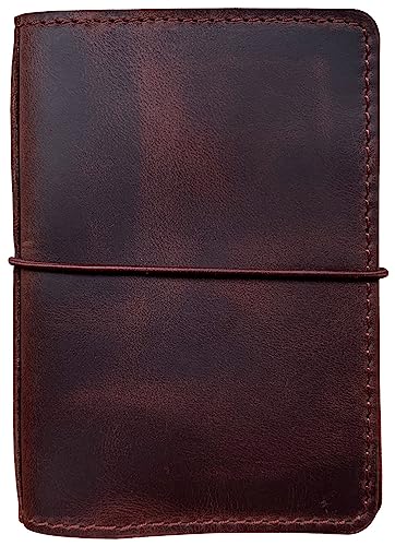 newestor Travelers Notebook Cover with Inner Pockets, Card Slots and Pen Holder, A6 Size, Dark Brown - Image 1