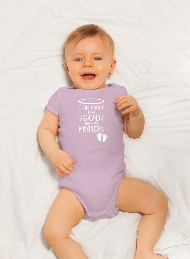 CBTwear I Am Proof That God Answers Prayers - Baby Clothes - Funny Newborn Bodysuit Outfits for Boys and Girls (Newborn, Pink) - Image 5