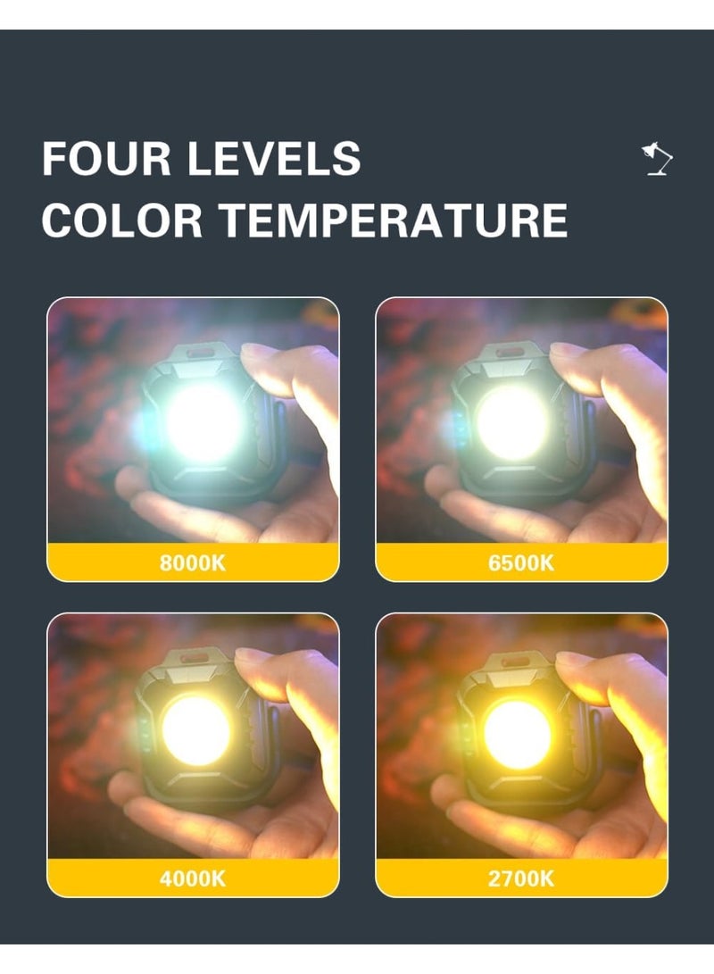 أوشيما مصباح العمل المغناطيسي القابل لإعادة الشحن، 1000 لومن مصباح الوميض الصغير LED مصباح الشعلة في الهواء الطلق، مصباح فحص الوميض المغناطيسي المحمولة، مقاوم للماء لإصلاح السيارات، التخييم، الطوارئ وإضاءة موقع العمل - Image 5