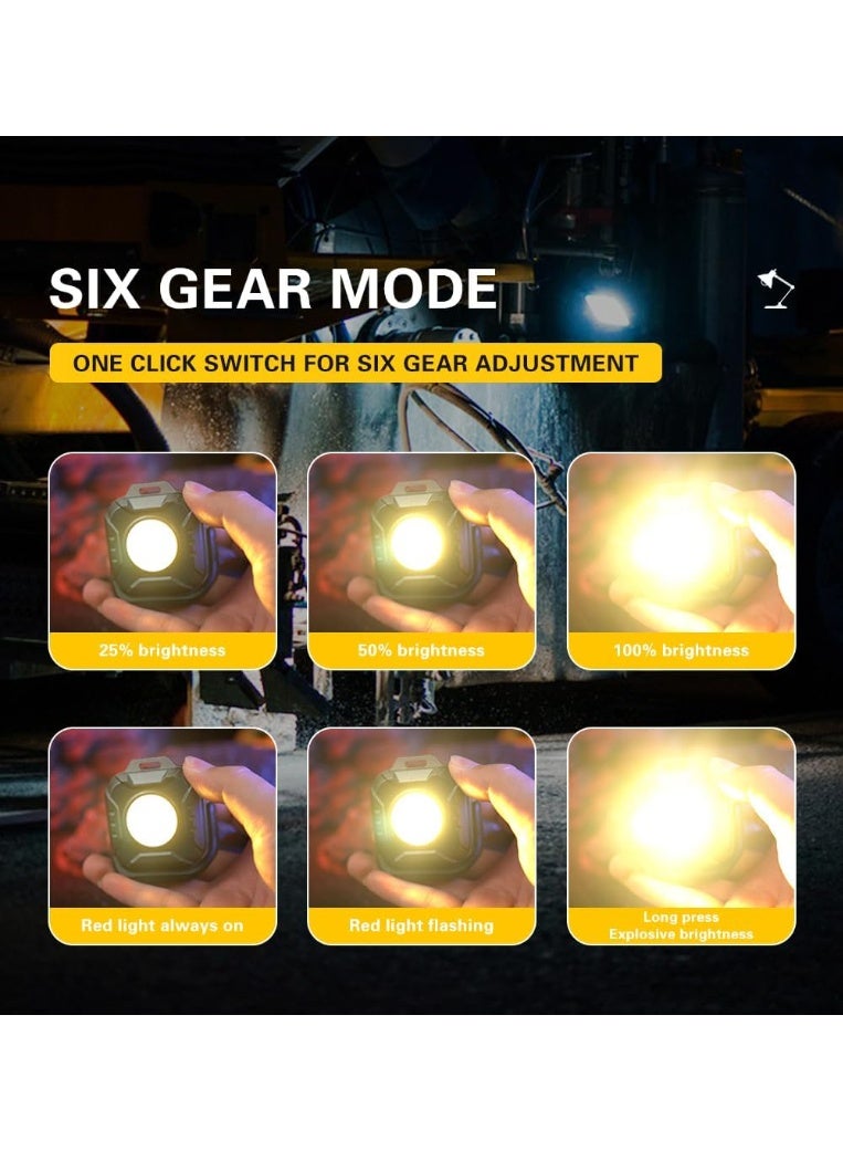 أوشيما مصباح العمل المغناطيسي القابل لإعادة الشحن، 1000 لومن مصباح الوميض الصغير LED مصباح الشعلة في الهواء الطلق، مصباح فحص الوميض المغناطيسي المحمولة، مقاوم للماء لإصلاح السيارات، التخييم، الطوارئ وإضاءة موقع العمل - Image 4