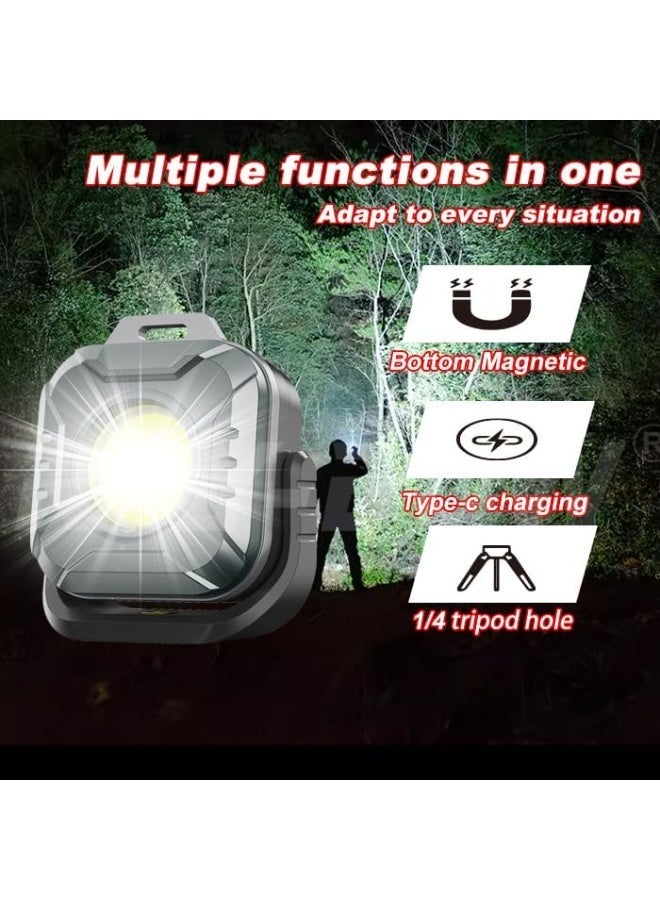 أوشيما مصباح العمل المغناطيسي القابل لإعادة الشحن، 1000 لومن مصباح الوميض الصغير LED مصباح الشعلة في الهواء الطلق، مصباح فحص الوميض المغناطيسي المحمولة، مقاوم للماء لإصلاح السيارات، التخييم، الطوارئ وإضاءة موقع العمل - Image 3