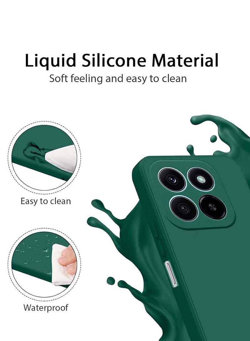 Wtech Honor X5b / X5b Plus / X5b+ 4G 2024 Premium Soft Liquid Silicone Case Cover - Dark Green - Image 2