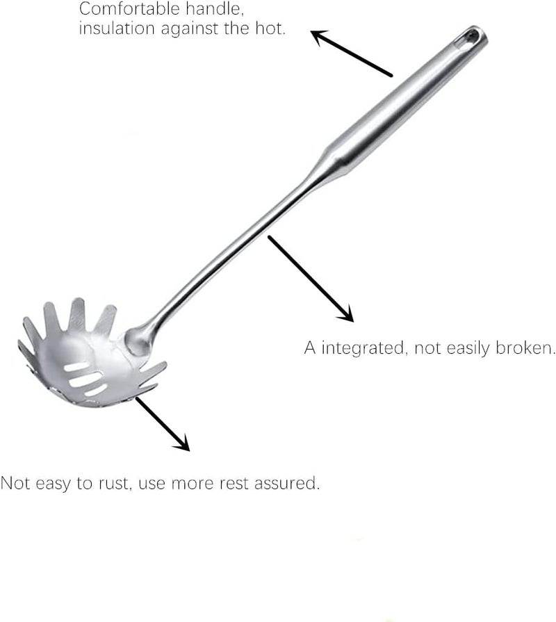Beetoo Spaghetti Server Utensil, Pasta Server, Stainless Steel Pasta Spoon, Pasta Fork for Cooking Use - Image 4