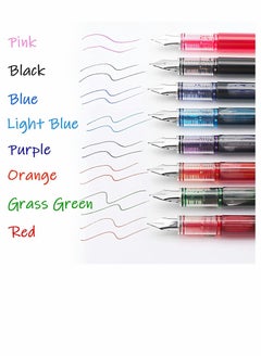 Y&D Disposable Fountain Pens 12 Pcs 8 Color Quick Drying Ink Pen Smooth Writing Multicolor Art Supplies for Sketching Journaling Calligraphy and Doodling (Mixed Colors)  - Image 3