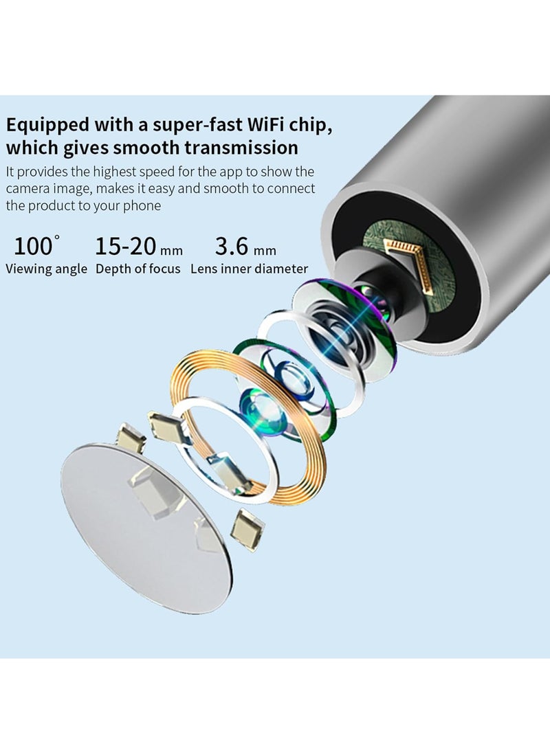 Endoscopic Ear Cleaner Smart View for Daily Cleaning Earwax Camera with HD Lens Lightweight Earwax Camera Compatible with iOS and Android
