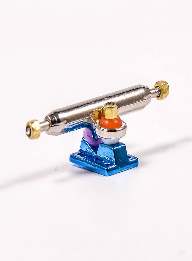 RACOFSB Fingerboard Trucks with Upgraded Urethane Bushings and Pivot Cup,34mm 32mm Width,Normal Kingpin (Blue, 34mm) - Image 2