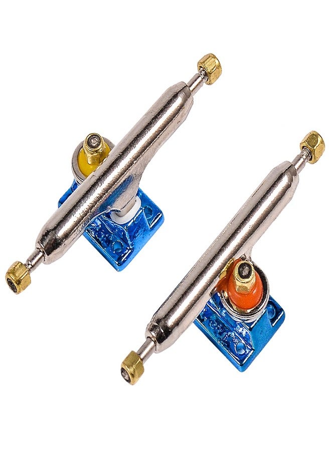 RACOFSB Fingerboard Trucks with Upgraded Urethane Bushings and Pivot Cup,34mm 32mm Width,Normal Kingpin (Blue, 34mm) - Image 1