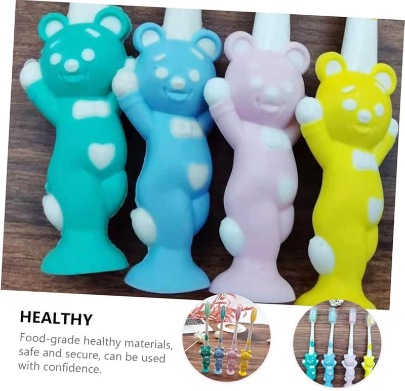 24pcs Soft Charcoal Toothbrushes With Bear Cartoon Design For Kids Oral Care - Image 4