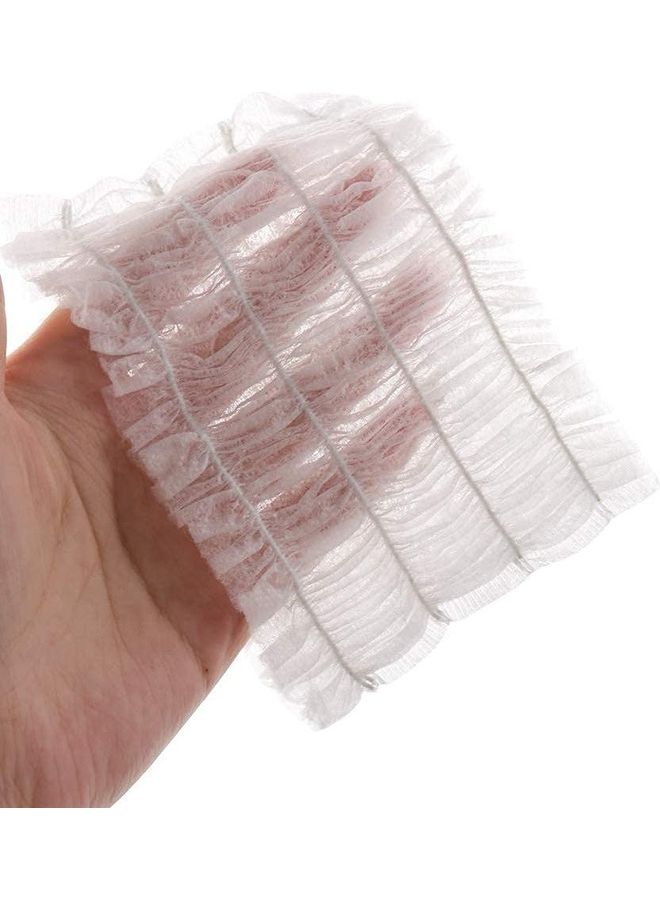 NIBEMINENT 100-Piece Disposable Non-Woven Spa and Facial Headband White - Image 1