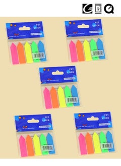 GBQ 500Pcs Sticky Index Labels 5 Colored Page  Pointed Style Writable Page Labels For Page Tag Classification Files  - Image 1