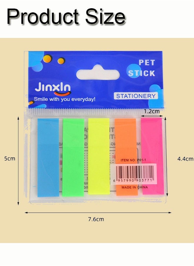 GBQ - 500Pcs Sticky Index Labels 5 Colored Page  Pointed Style Writable Page Labels For Page Tag Classification Files - Image 1