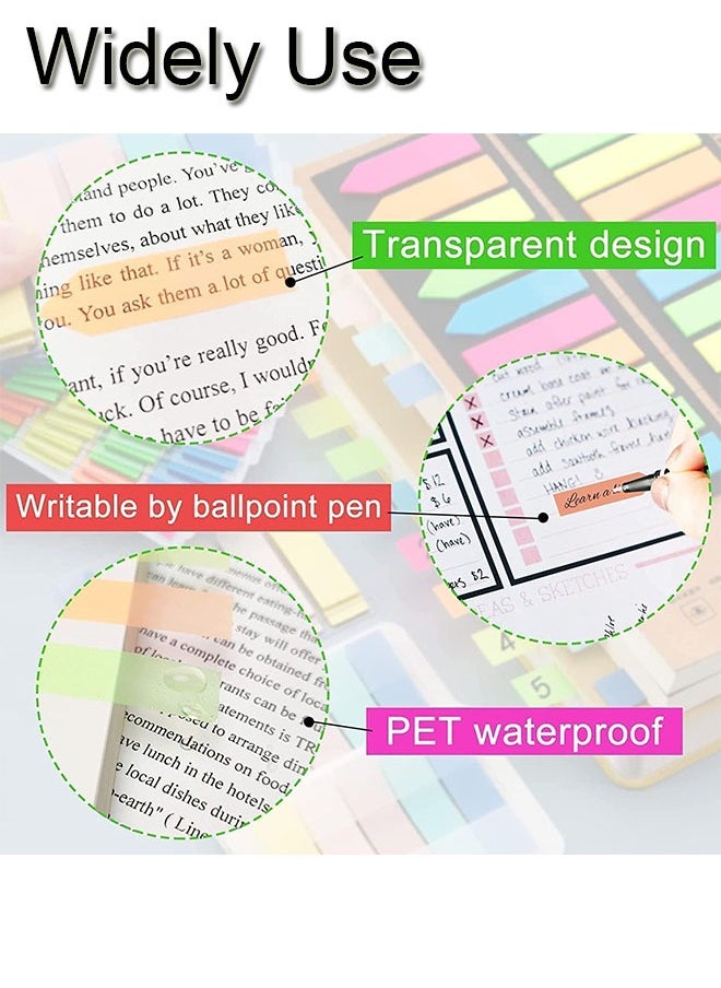 GBQ - 500Pcs Sticky Index Labels 5 Colored Page  Pointed Style Writable Page Labels For Page Tag Classification Files - Image 1