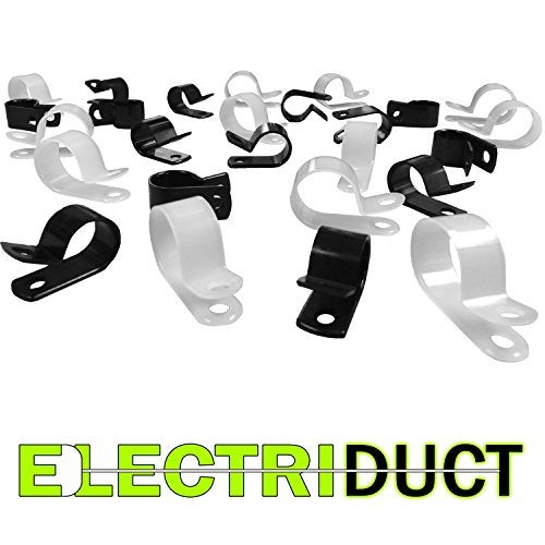 Electriduct 1/2" Electriduct Heavy Duty Nylon Cable Clamps Mouting Wire Clips - 50pcs | White - Image 4